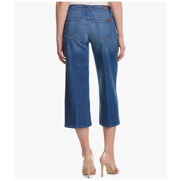 7 for all man kind Women’s lattice pocket culotte Jean - Picture 4 of 8